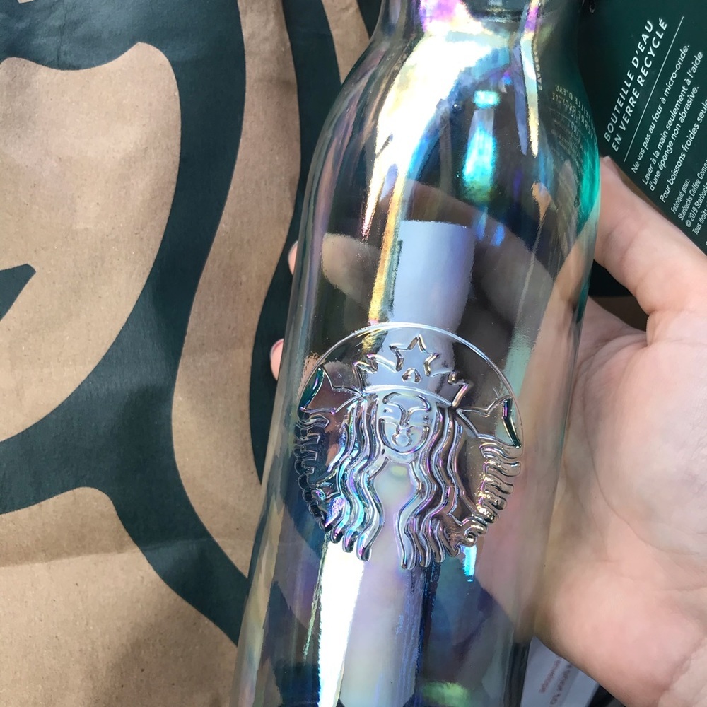 NWT STARBUCKS DICHROIC GLASS BOTTLE - Picture 2 of 3